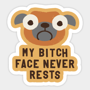 Why the Wrong Face? (dog version) Sticker